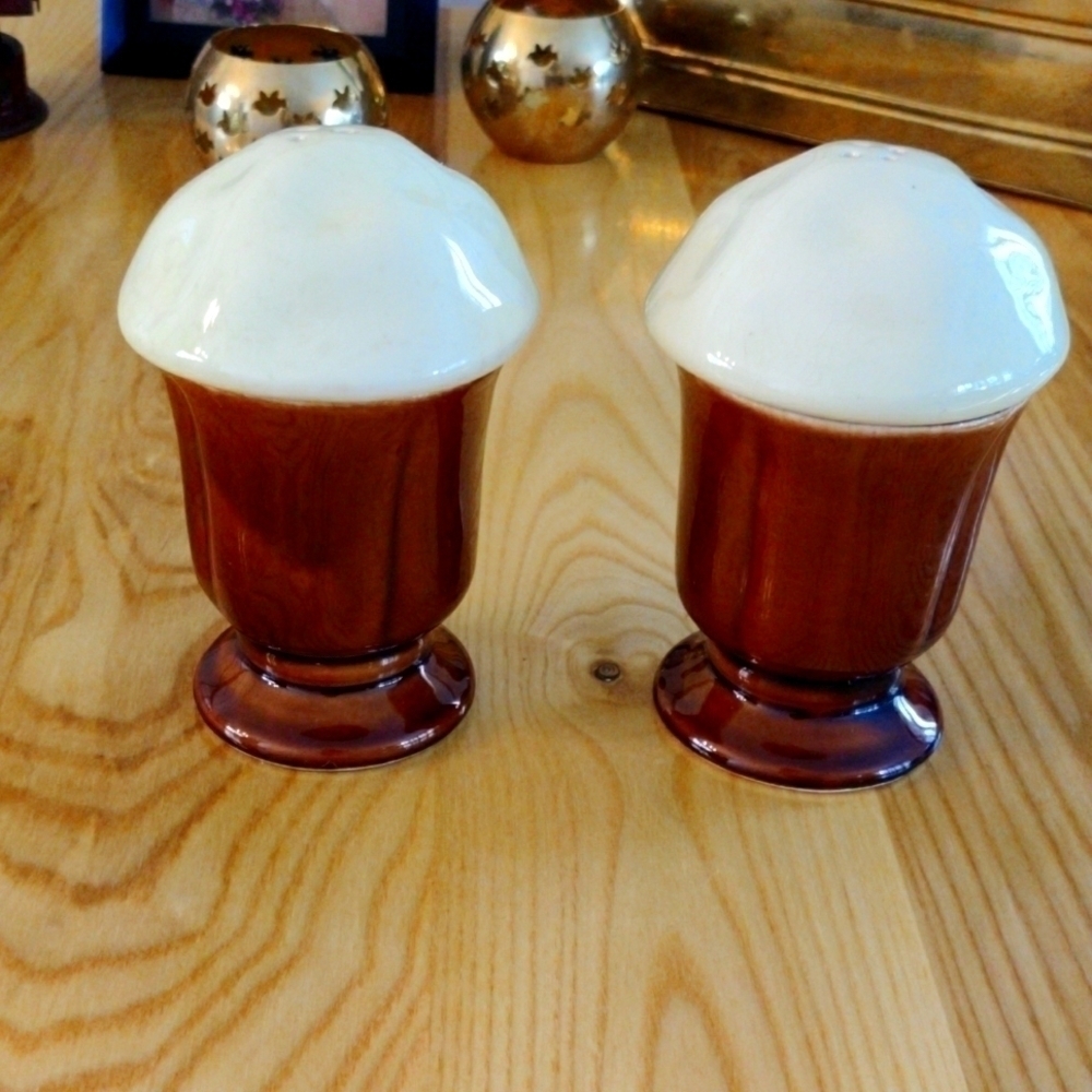 Vintage Foamy Drink Salt and Pepper shakers